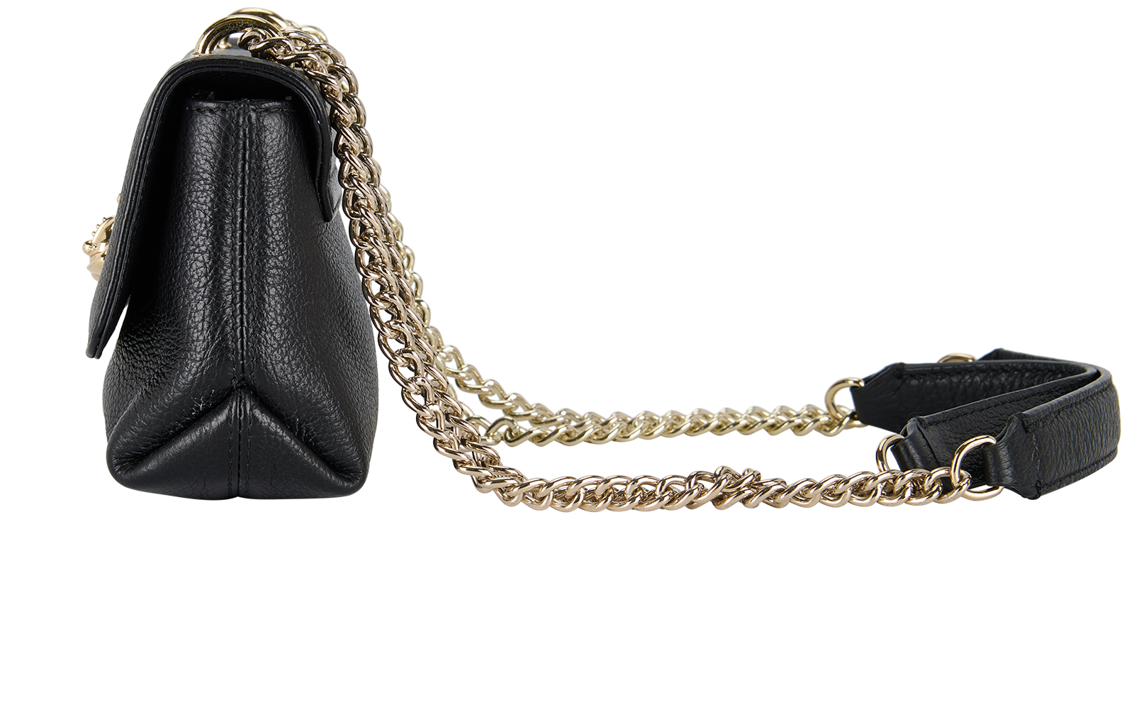 Small Balmoral Bag, &pound;150, Handbags, Black, Leather, Bottom view